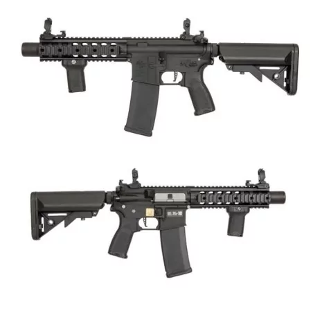 Fusil de airsoft SA-E05 EDGE 2.0 ASTER NEGRA con sistema FULL MR-HOP y diseño SPECNA