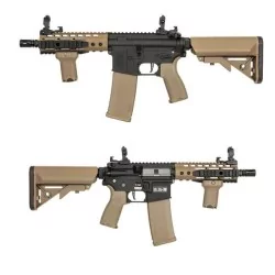 Réplica SA-E12 EDGE 2.0 ASTER TAN/NEGRA Specna Arms con tecnología FULL MR-HOP.