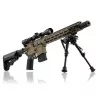 Fusil LT-32 DMR Lancer Tactical tan/negro con mira de aumentos y bipode incluidos