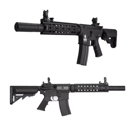 LT-15 GEN2 11" M4 SD negro Lancer Tactical con guardamanos largo para principiantes airsoft