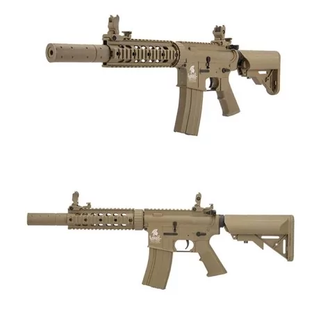 LT-15 GEN2 9" M4 SD tan Lancer Tactical con cañón precisión 6,03mm para principiantes airsoft