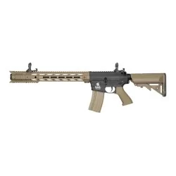 Réplica LT-25 M4 SPR Interceptor Tan y Negra con diseño M-LOK