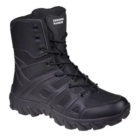 BOTA MARCA IMMORTAL OMEGA 8” NEGRO CAÑA ALTA PARA VISTA LATERAL