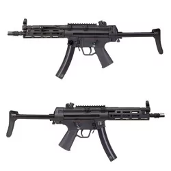 MP5 Secutor Virtus III AEG con conector T-Dean mejorado, guardamanos M-LOK y culata retráctil