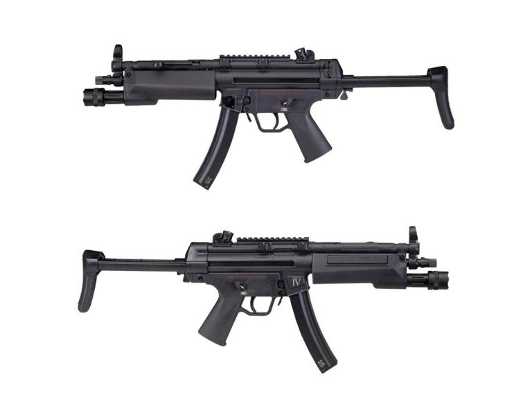 MP5 Secutor Virtus IV AEG con linterna táctica integrada, conector T-Dean y culata retráctil