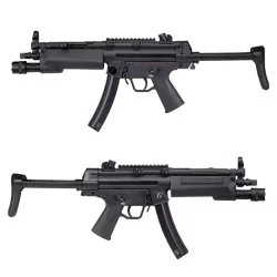 MP5 Secutor Virtus IV AEG con linterna táctica integrada, conector T-Dean y culata retráctil