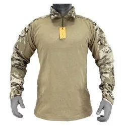 CAMISETA COMBATE MARCA CONQUER ARIDO PIXELADO ENFOQUE FRONTAL