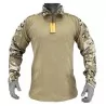 CAMISETA COMBATE MARCA CONQUER ARIDO PIXELADO ENFOQUE FRONTAL
