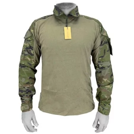 CAMISETA COMBATE CONQUER DLX CAMUFLAJE BOSCOSO PIXELADO AIRSOFT