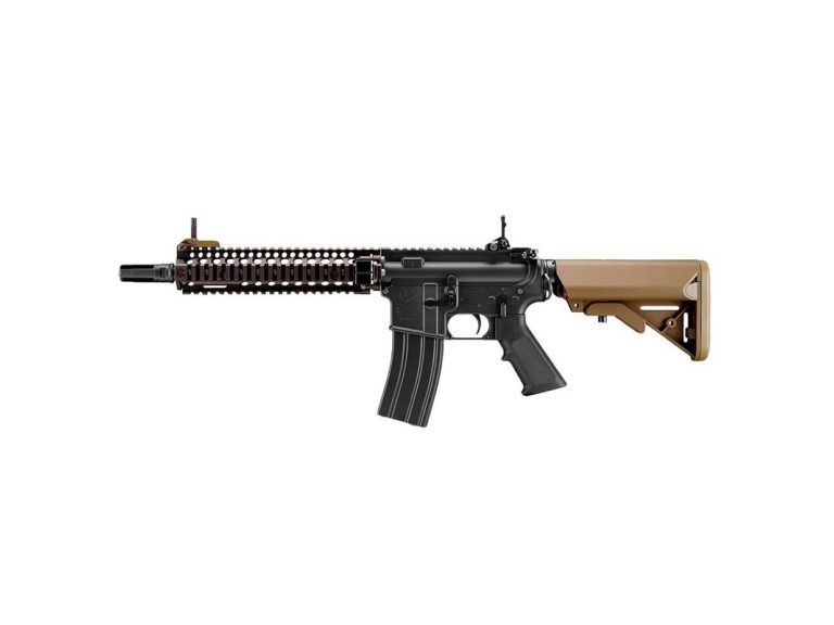 Fusil GBB MK18 Mod.1 Tokyo Marui: réplica airsoft gas blowback negro y tan.