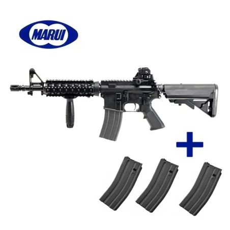 Fusil MWS M4 CQB GBB Tokyo Marui + 3 cargadores extra: réplica airsoft gas blowback.