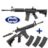 Fusil MWS Tokyo Marui M4 GBB M4A1 + 4 cargadores: réplica airsoft gas blowback.