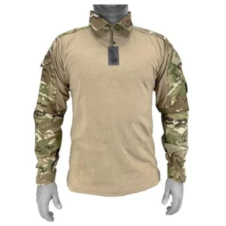 CAMISETA AIRSOFT COMBATE MARCA CONQUER DLX MULTICAM