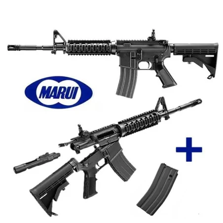 Fusil MWS Tokyo Marui M4 GBB M4A1 + 2 cargadores: réplica airsoft gas blowback.