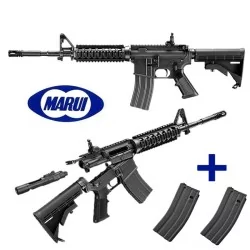 Fusil MWS Tokyo Marui M4 GBB M4A1 + 3 cargadores: réplica airsoft gas blowback.
