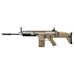 Fusil Tokyo Marui Scar-H Recoil Tan: réplica airsoft Next Gen realista.