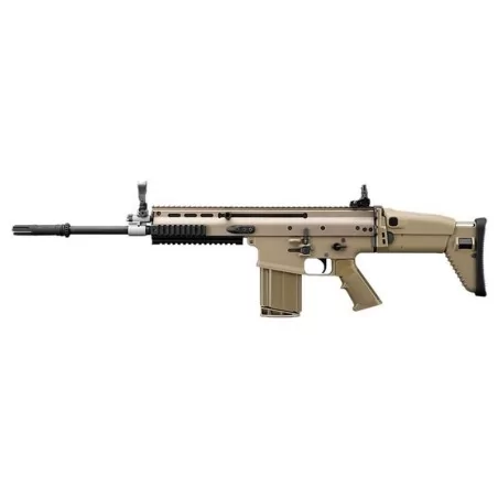 Fusil Tokyo Marui Scar-H Recoil Tan: réplica airsoft Next Gen realista.