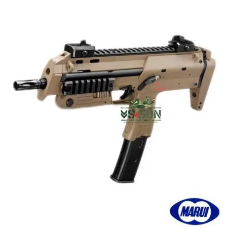 MP7 GBB Tokyo Marui Tan: réplica airsoft gas blowback realista.