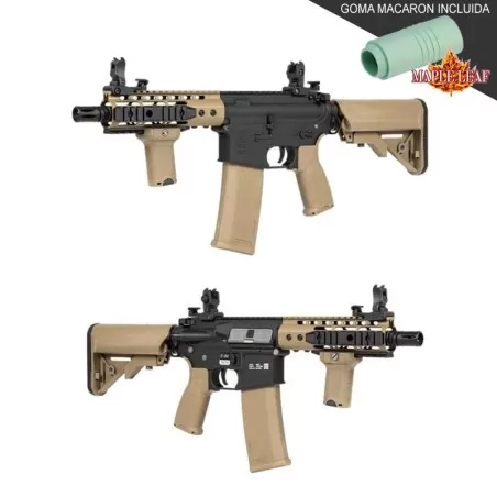 Replica Specna Arms SA-E12 EDGE Carbine tan/negra para airsoft.