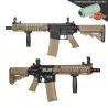 Replica Specna Arms MK18 RRA SA-E19 EDGE Carbine tan/negra para airsoft.