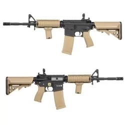 Replica Specna Arms RRA SA-E03 EDGE Carbine tan/negra para airsoft.