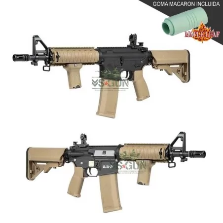 Replica Specna Arms RRA SA-E04 EDGE Carbine tan/negra para airsoft.