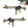 Replica Specna Arms SA-E06 EDGE Carbine tan/negra táctica para airsoft.