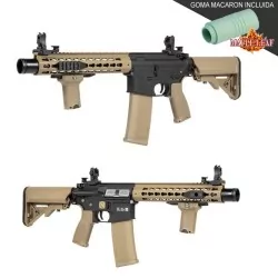 Replica Specna Arms SA-E07 EDGE Carbine tan/negra táctica y compacta para airsoft.