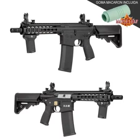 Replica Specna Arms SA-E08 EDGE Carbine negra táctica de alto rendimiento.