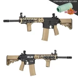 Replica Specna Arms SA-E09 EDGE Carbine tan/negra táctica y precisa para airsoft.
