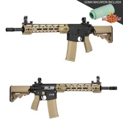 Réplica airsoft SA-E14 EDGE tan/negra Specna Arms táctica y precisa.