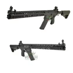 Réplica Specna Arms SA-E16 EDGE negra, táctica y de alto rendimiento para airsoft.