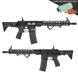 Réplica Specna Arms SA-E24 PDW EDGE negra, compacta y precisa para airsoft.
