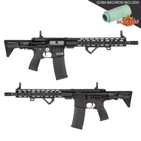 Réplica Specna Arms SA-E24 PDW EDGE negra, compacta y precisa para airsoft.