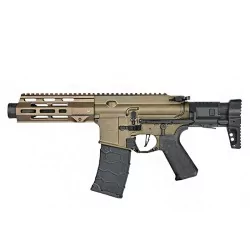 Réplica AEG VFC Avalon Calibur II PDW Negro/tan Gate Aster Maple Leaf: airsoft compacto.