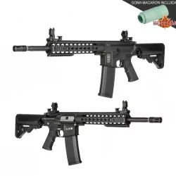 Réplica Specna Arms SA-F02 FLEX negra con MOSFET X-ASR, alta precisión para airsoft.