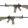 Réplica Specna Arms SA-F02 FLEX tan/negra, versátil y precisa para airsoft.