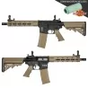 Réplica Specna Arms SA-F03 FLEX negra con MOSFET X-ASR, alto rendimiento y precisión para airsoft.