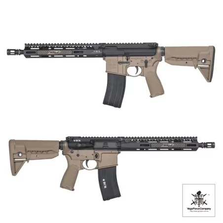 Réplica GBB M4 VFC BCM MCMR MK2 11.5 Negra/Tan: airsoft gas blowback realista.
