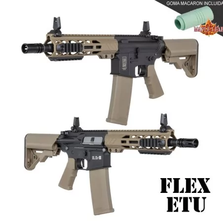 Replica SA-F08 FLEX™ ETU™ negra/tan con gatillo electrónico y goma Maple Leaf