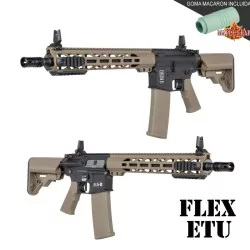 Specna Arms SA-F09 FLEX™ negra/tan con gatillo electrónico y goma Maple Leaf
