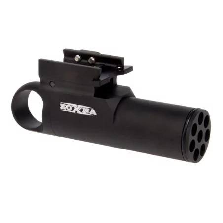 Lanzagranadas 40BBS Mini Launcher V2 Zoxna Negro: réplica airsoft compacto.