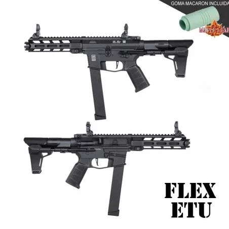 Sub-fusil SA-FX10 FLEX negro con gatillo ETU™ y goma Maple Leaf