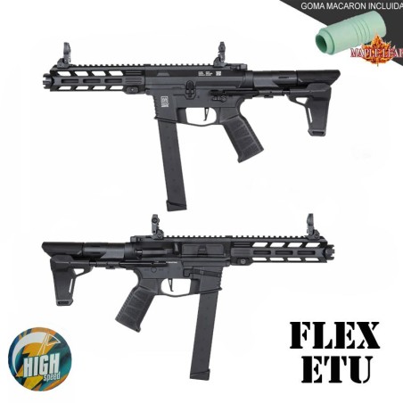 SUB-FUSIL SPECNA ARMS SA-FX10 FULL METAL FLEX™ ETU™ HIGH SPEED GATILLO  ELECTRÓNICO NEGRA + GOMA MAPLE LEAF