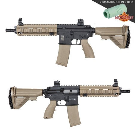 Réplica SA-F06 FLEX tan con gatillo ETU y goma Maple Leaf