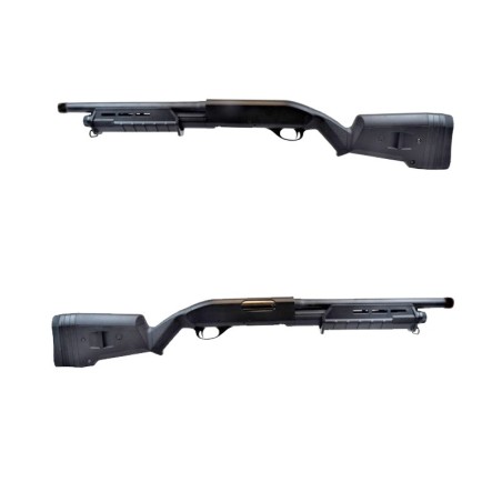 Escopeta Cyma 355 ABS Negra 3BBS: réplica airsoft muelle.