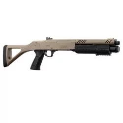 Escopeta Fabarm STF/12-11 Compact Muelle 3 BBS Tan: réplica airsoft compacta.