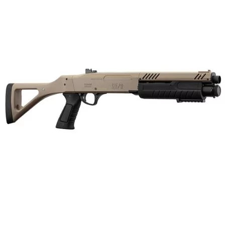 Escopeta Fabarm STF/12-11 Compact Muelle 3 BBS Tan: réplica airsoft compacta.