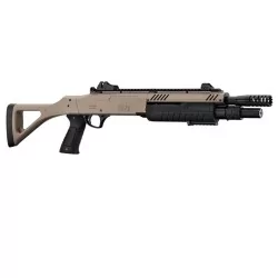 Escopeta Fabarm STF/12-11 Compact Muelle 3 BBS Tan: réplica airsoft compacta.