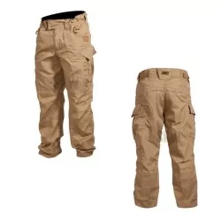 PANTALÓN COLOR COYOTE RIP STOP ENFOQUE FRONTAL Y TRASERO